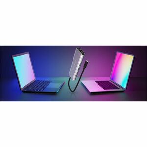 j5create JCD403-N USB4 Docking Station für Monitor, Notebook - Ladefunktion - Grau - 4K, 8K - 7680 x 4320 - 4 x USB-Anschl