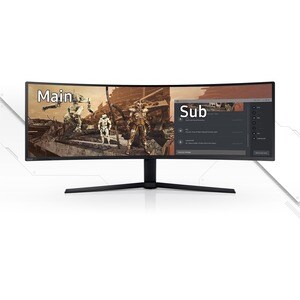 Monitor LCD Samsung Odyssey Neo G9 S49AG950NP 1244,6 mm (49") Class Dual Quad HD (DQHD) Schermo curvo - 32:9 - Nero, Bianc