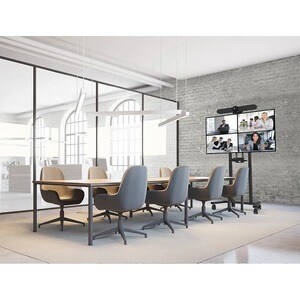 SUPPORTO DA PAVIMENTO PER SCHERMI 55-100IN MOTORIZZAT NERO