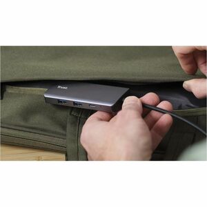 Trust Dalyx USB-Typ C Docking Station für Tablet-PC, Notebook, Monitor, Smartphone, Desktop-PC - Ladefunktion - Silber - 4