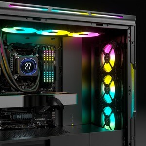 Corsair iCUE 5000T Carcasa para computdora - ATX Placa base admitida - Media Torre - Vidrio templado, Acero - Negro - 6 x 