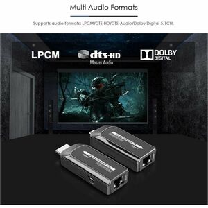 TrueReach 4K@120Hz USB-C HDMI Extender over CAT6/CAT6a/Cat7 Ethernet Cable - USB 3.1 Type C Transmitter & HDMI Receiver - 