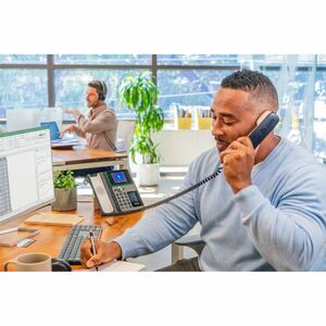Poly Edge E450 IP Phone - Corded - Corded/Cordless - Wi-Fi, Bluetooth - Desktop - Black - VoIP - IEEE 802.11a/b/g/n/ac - 2