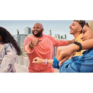 Fitbit Inspire 3 FB424 Smart Band - Black, Lilac Bliss Body Color - Heart Rate Monitor, Pulse Oximeter Sensor, Temperature