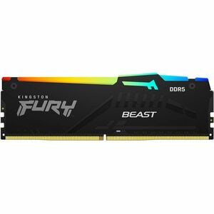 Kingston FURY Beast RAM Module - 16 GB (2 x 8GB) - RGB - DDR5-6000/PC5-48000 DDR5 SDRAM - 6000 MHz Single-rank Memory - CL
