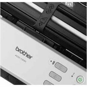 Brother ADS-1300 Sheetfed Scanner - 600 dpi Optical - White - 48-bit Color - 30 ppm (Mono) - 30 ppm (Color) - Colour, Grey