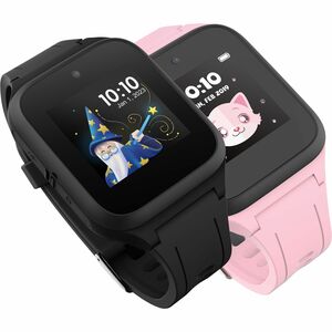 TCL MOVETIME MT40X Smartwatch - 45 mm Case Height - Kinder - Schwarz Body Color - Gummi Band Material - Wireless LAN - 4G 