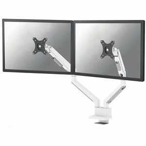 Neomounts NEXT Slim Mounting Arm for Monitor - White - Landscape/Portrait - Height Adjustable - 2 Display(s) Supported - 4