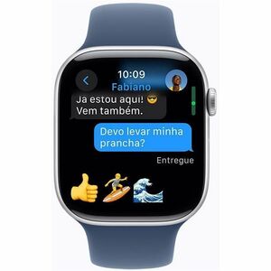 Apple Watch SE Smartwatch - Rechteckig Case Shape - 44 mm Case Height - 38 mm Case Width - Silber Case Color - Denim Band 