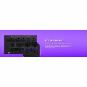 NZXT PA-5P1BB-AU ATX 3.1, ATX12V v3.1, EPS12V v2.92 Modular Power Supply - 1.50 kW - Matte Black - Compact - 120 V AC, 230
