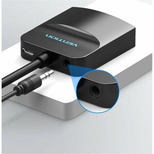 Vention ACN A/V Adapter - 1 x 15 pin HD-15 VGA - Male - 1 x HDMI Digital Audio/Video - Female, 1 x Mini-Phone audio - Fema