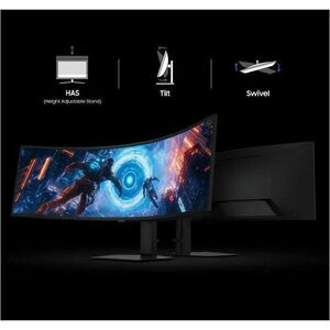Samsung Odyssey G9 S49FG910EN 49" Class Dual Quad HD (DQHD) Curved Screen Gaming LCD Monitor - 32:9 - Black - 49" Viewable