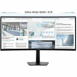 ViewSonic VA3820C 38 Zoll Klasse QHD+ LED-Monitor - 21:9 Format - 96,5 cm (38 Zoll) Viewable - LED Hintergrund-beleuchtung