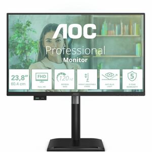 AOC 24P4U 24" Class Full HD LED Monitor - 16:9 - Textured Black - 60.5 cm (23.8") Viewable - In-plane Switching (IPS) Tech