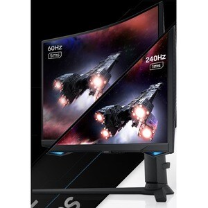 Monitor inteligente LED de juegos Samsung Odyssey G6 S32BG650EL 32" (81.3cm) Class WQHD Pantalla curva - 16:9 - Negro - 32