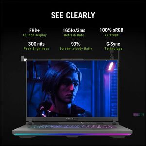 Asus ROG Strix G16 G614 G614FR-S5115W 40.6 cm (16") Gaming Notebook - 2.5K - 240 Hz - AMD Ryzen 9 Ryzen 9000 Series 9955HX