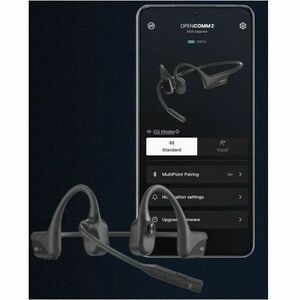 Shokz OpenComm2 UC Wireless Behind-the-neck, Earbud, Over-the-ear, Open-ear Stereo Earset - Black - Binaural - Open - 3000