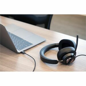Kensington H2000 Wired Over-the-ear, Over-the-head Stereo Headset - Black - Microsoft Teams Certification - Binaural - Cir