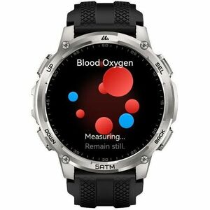 Kospet TANK T4C Smart Watch - Round Case Shape - Silver Body Color - Stainless Steel, Zinc Alloy Case Material - Silicone 