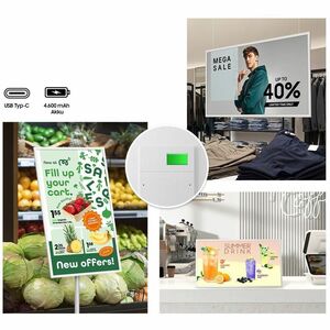 Samsung E-paper 13.3" 16:9 1200x1600 EM13D-X, Removable batteri, USB-C, Tizen 8 (1GB RAM, 8GB storage), WiFi, Bluetooth, U