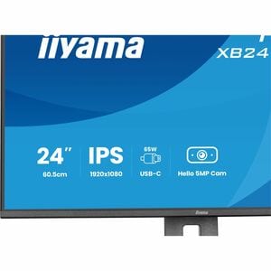 iiyama ProLite XB2497HSNH-B1 24" Class Webcam Full HD LED Monitor - 16:9 - Matte Black - 60.5 cm (23.8") Viewable - In-pla