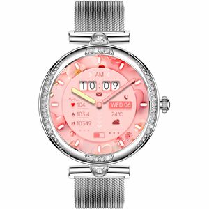 Carneo Seinna HR+ Smart Watch - 11.50 mm Case Thickness - 39.50 mm Case Width - Women - Silver, Rose Gold Body Color - Sil