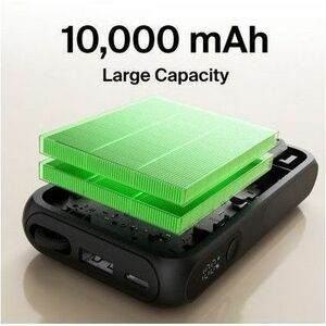 Belkin BoostCharge Stromspeicher - Schwarz - 10000 mAh - 45 W - Integriertes Kabel - Schwarz