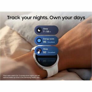 Samsung Galaxy Watch9 SM-L340 Smart Watch - 42.70 mm Case Height - 40.40 mm Case Width - Cream Body Color - Cream Band Col