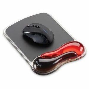 Kensington Duo Gel Mouse Pad - 25.4 mm x 184.1 mm x 241.3 mm Dimension - Red, Black - Gel - Slip Resistant - 1 Each
