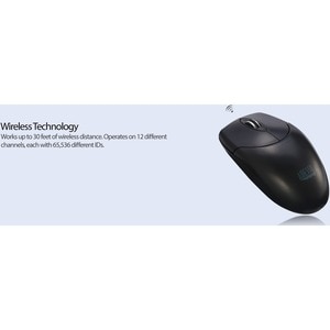 Adesso WKB-1330CB - 2.4 GHz Wireless Desktop Keyboard and Mouse Combo - USB Membrane Wireless RF 2.40 GHz Keyboard - 103 K