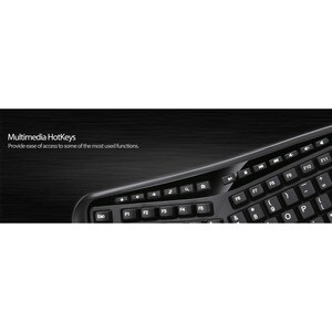 Adesso 2.4GHz Wireless Ergonomic Touchpad Keyboard - Wireless Connectivity - RF - 30 ft - 2.40 GHz - USB Interface - 105 K
