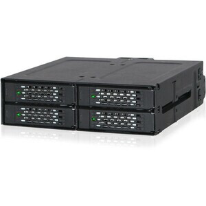 Icy Dock ToughArmor MB607SP-B Drive Enclosure for 5.25" - Serial ATA/600 Host Interface Internal - Black - 4 x HDD Support