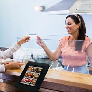 CTA Digital Premium Locking Shelf Mount for iPad Gen 7-10 & Other 7-11" Tablets - 7" to 11" Screen Support - Steel, Galvan