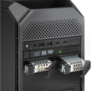 Icy Dock ToughArmor MB602SPO-B Drive Enclosure for 5.25" - Serial ATA/300 Host Interface Internal - Black - 2 x HDD Suppor