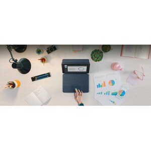 Logitech Rugged Combo 3 Touch Robust Tastatur/Cover Apple iPad (7. Generation), iPad (8. Generation) Tablet - Blau - Stoff