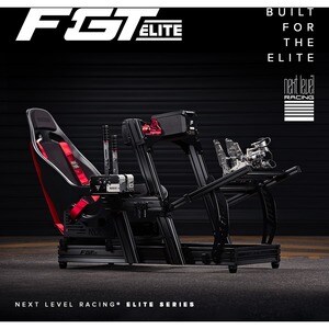 Next Level Racing F-GT Elite Formula & GT Aluminum Profile Simulator Cockpit - Front & Side Mount - For Gaming