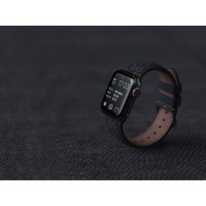 Njord Vindur SL14110 Smartwatch-Band - 1 - Schnalle Aufsatz - Grau - Silikon, Edelstahl, Veganes Kunstleder, Lachsleder