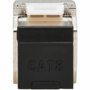 Eaton Tripp Lite Series Cat8 STP Shielded Tool-Free Keystone Jack, 568A/568B, TAA - 1 x RJ-45 Keystone Female - Silver - T