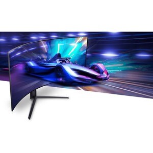 LG UltraGear 45GR95QE-B 45" (114.3 cm) Class UW-QHD Curved Screen Gaming OLED Monitor - 21:9 - Black - 44.5" (113 cm) View