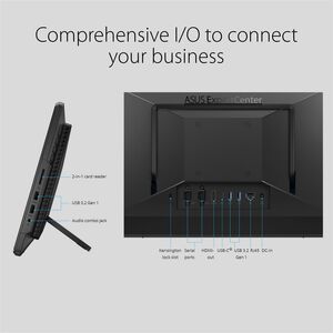 ASUS ExpertCenter E1 AiO E1600WKAT-BMR009X. Type de produit: All-in-One tablet PC. Taille de l'écran: 39,6 cm (15.6"), Typ