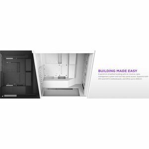 NZXT H7 Flow CM-H72FW-R1 Computer Case - ATX Motherboard Supported - Mid-tower - Galvanized Cold Rolled Steel (SGCC), Temp
