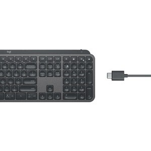 Logitech MX Keys for Business Keyboard - Wireless Connectivity - English (US) - Graphite - MX Keyswitch - Bluetooth - 10 m