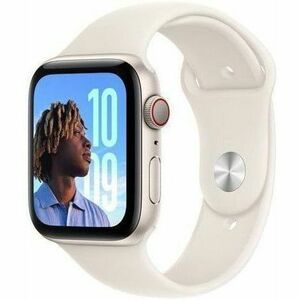 Apple Watch SE Smart Watch - 44mm Case Height - 38mm Case Width - Starlight Case Color - Starlight Band Color - Aluminio C