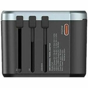 Vention FJC 1.84 kW AC Adapter - Box - Universal Adapter - 1 USB - 2 USB Type-C - 120 V AC, 230 V AC Input - 5 V DC, 9 V D