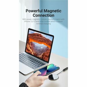 Vention FGABAG Induction Charger - Black - Box - For iPhone, Qi-enabled Device - Input connectors: USB - Heat-free Chargin