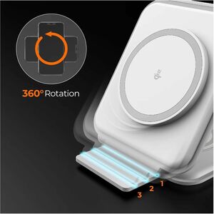 j5create JUPW3215W-N Induction Charger - White - 1 - For iPhone, Qi-enabled Device - Qi2 Certified, Magnetic, Fast Chargin