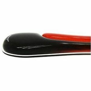 Kensington Duo Gel Wave Keyboard Wrist Rest - 479.4 mm Width x 88.9 mm Depth - Red, Black - Gel - Slip Resistant - 1 Each