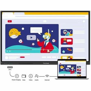 ViewSonic ViewBoard IFP7534 1.91 m (75") 4K UHD LCD Collaboration Display - 8 GB DDR4 SDRAM - Ultra Fine Touch (UFT) - Tou