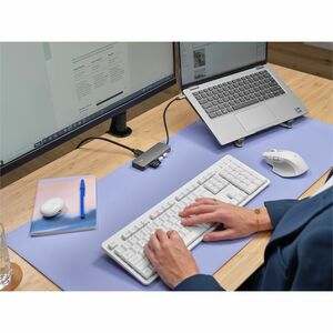 Trust Dalyx USB-Typ C Docking Station für Notebook, Tablet-PC - Ladefunktion - Speicherkartenleser - SD, microSD - Grau - 
