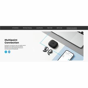 soundcore Aerofit 2 True Wireless Earbud, Over-the-ear Earset - Black - Open - Bluetooth